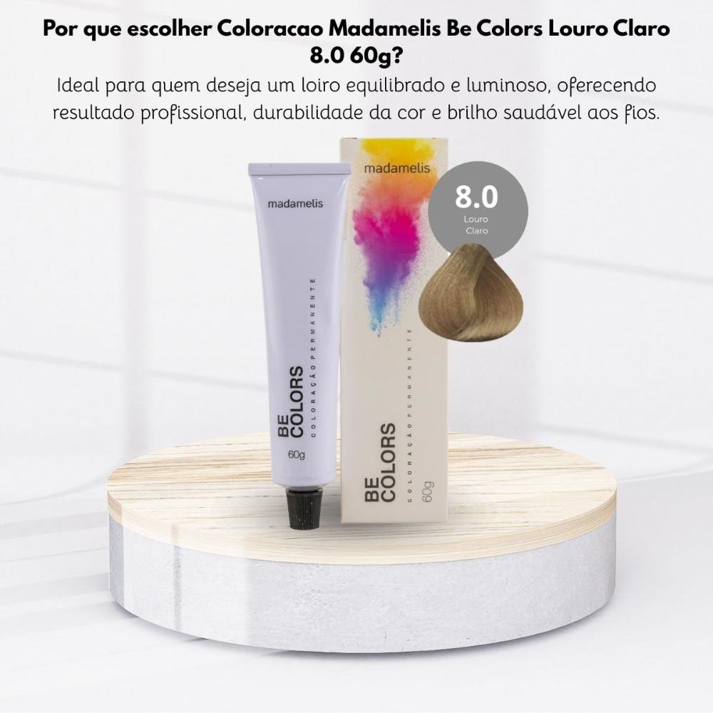 Coloração Madamelis Be Colors Louro Claro 8.0 60 g Louro Claro 8.0 5
