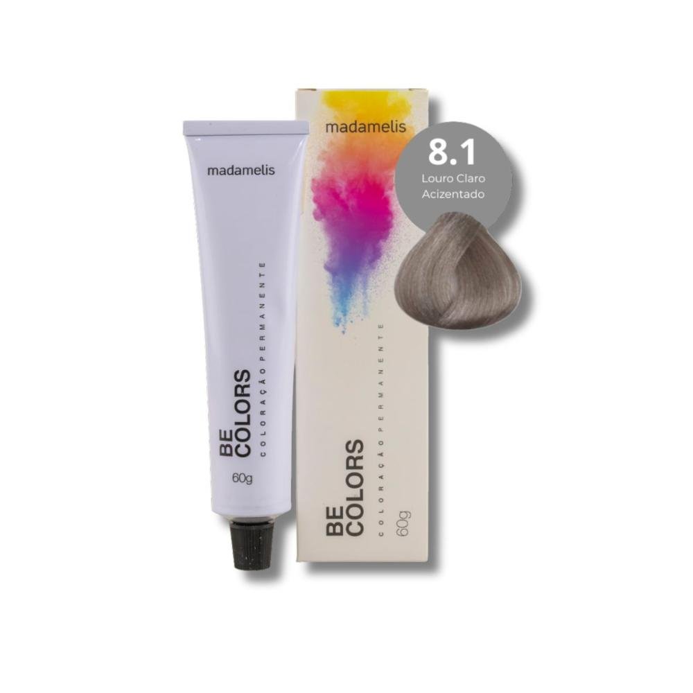 Coloração Madamelis Be Colors Louro Claro Acinzentado 8.1 60 g Louro Claro Acinzentado 8.1 4