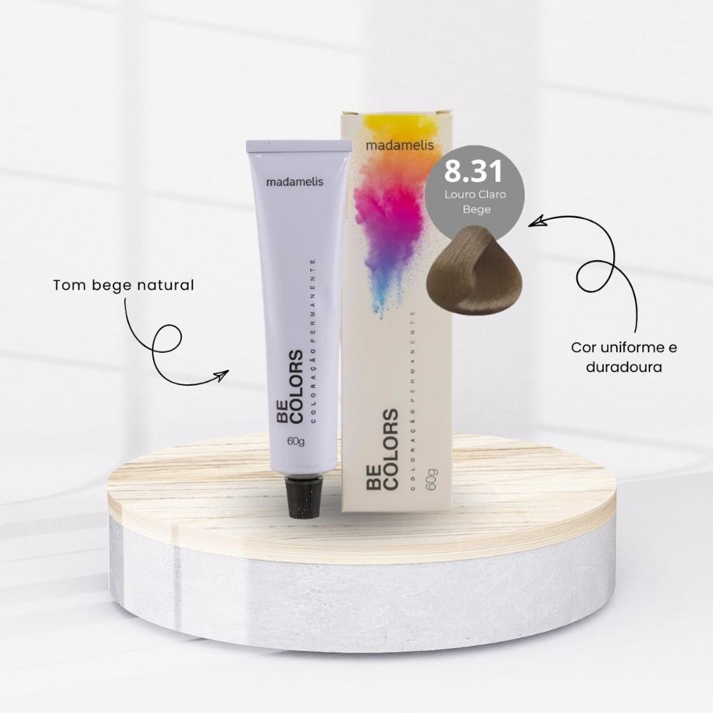 Coloração Madamelis Be Colors Louro Claro Bege 8.31 60 g Louro Claro Bege 8.31 2