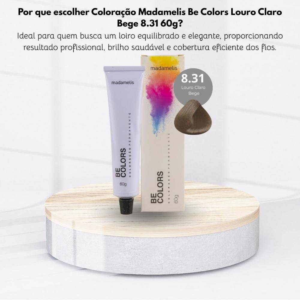 Coloração Madamelis Be Colors Louro Claro Bege 8.31 60 g Louro Claro Bege 8.31 5
