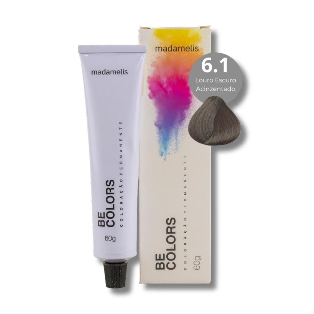 Coloração Madamelis Be Colors Louro Escuro Acinzentado 6.1 60 g Louro Escuro Acinzentado 6.1 4