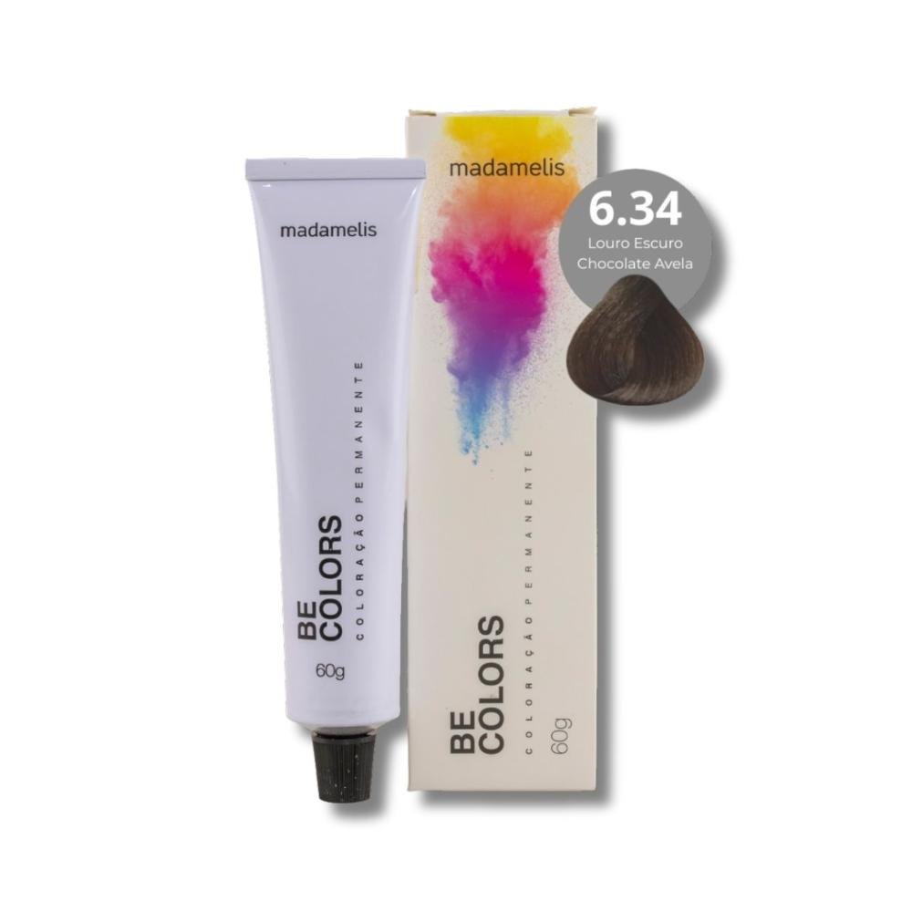 Coloração Madamelis Be Colors Louro Escuro Chocolate Avelã 6.34 60 g Louro Escuro Chocolate Avelã 6.34 4