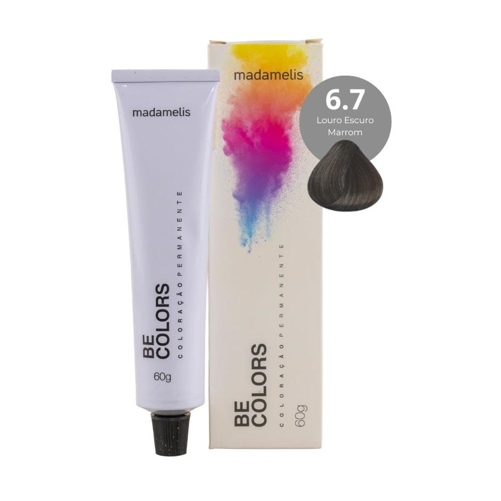 Coloração Madamelis Be Colors Louro Escuro Marrom 6.7 60 g