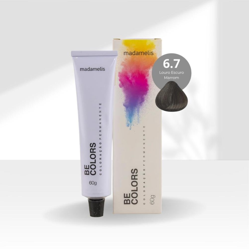 Coloração Madamelis Be Colors Louro Escuro Marrom 6.7 60 g Louro Escuro Marrom 6.7 3