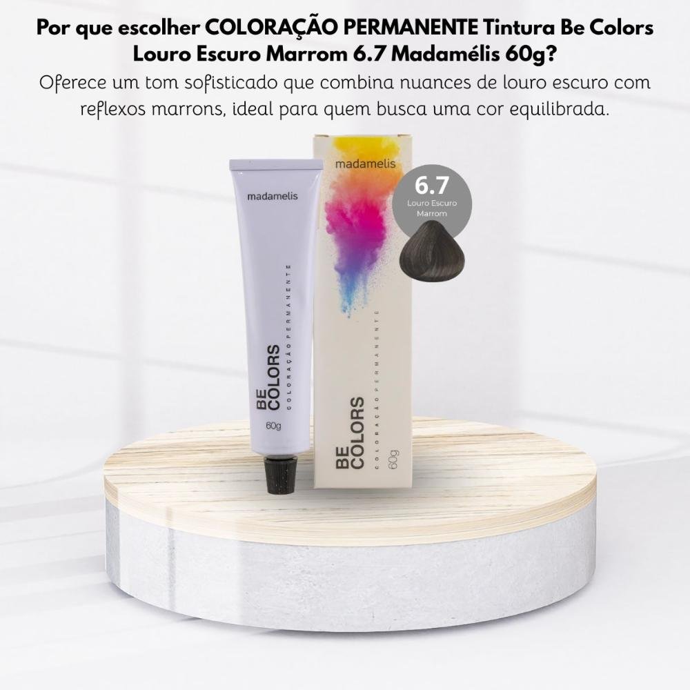 Coloração Madamelis Be Colors Louro Escuro Marrom 6.7 60 g Louro Escuro Marrom 6.7 5
