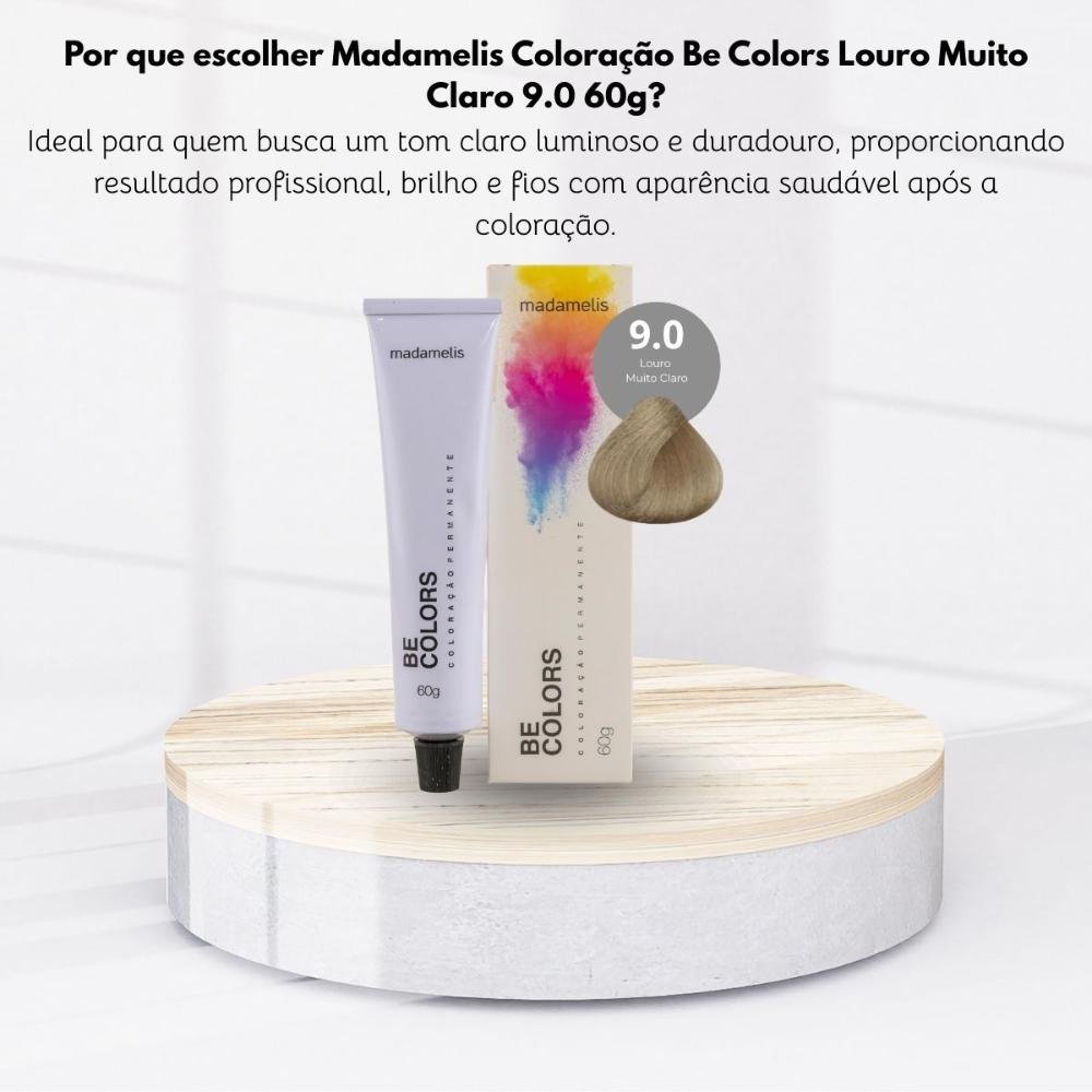 Coloração Madamelis Be Colors Louro Muito Claro 9.0 60 g Louro Muito Claro 9.0 5