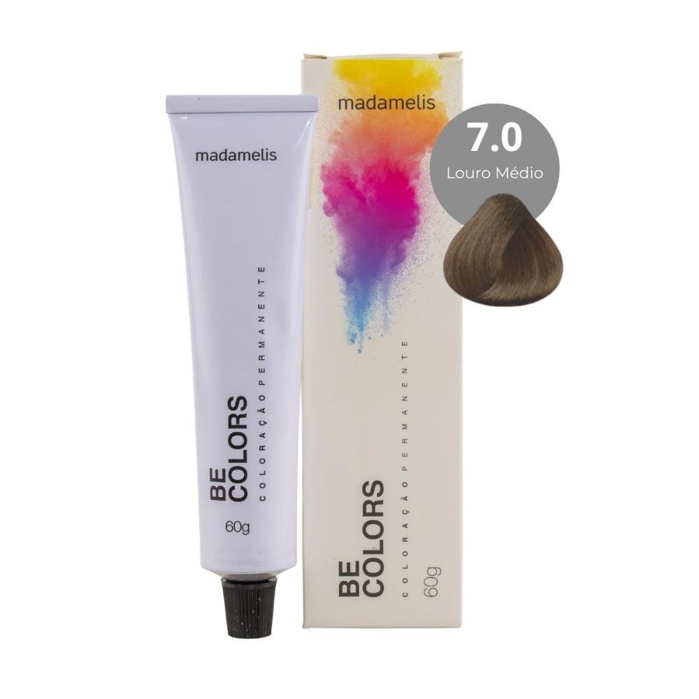 Coloração Madamelis Be Colors Louro Médio 7.0 60 g