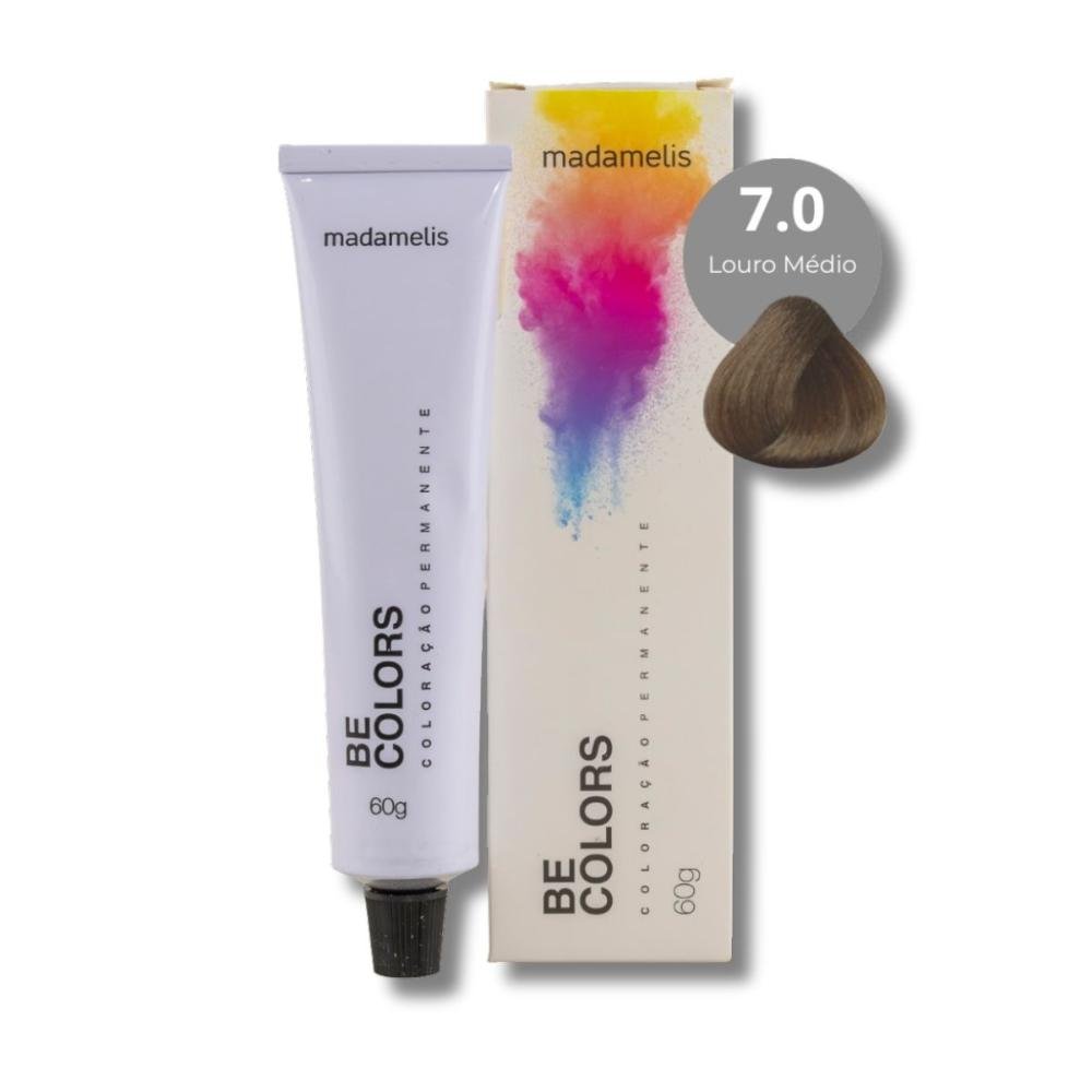 Coloração Madamelis Be Colors Louro Médio 7.0 60 g Louro Médio 7.0 4