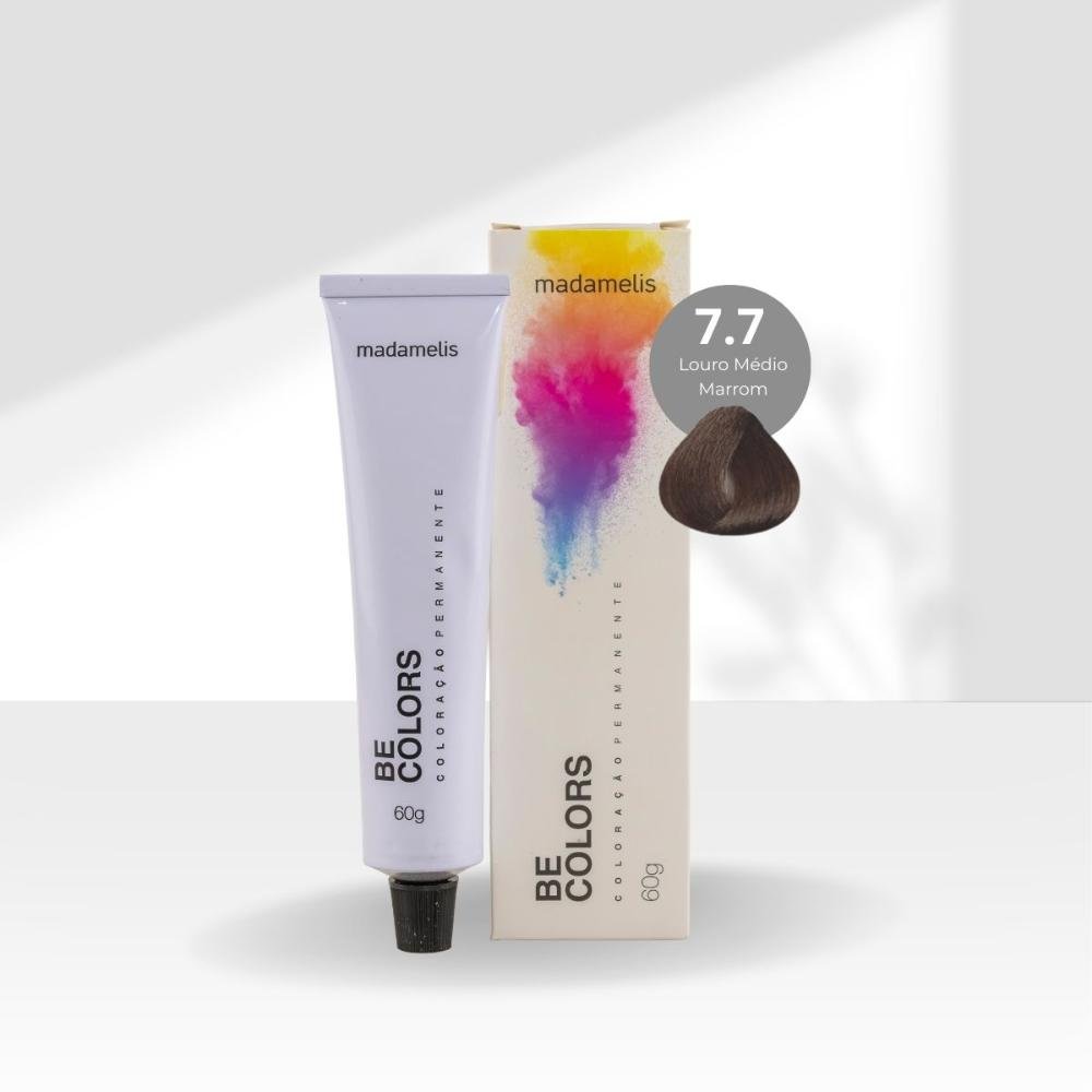 Coloração Madamelis Be Colors Louro Médio Marrom 7.7 60 g Louro Médio Marrom 7.7 3