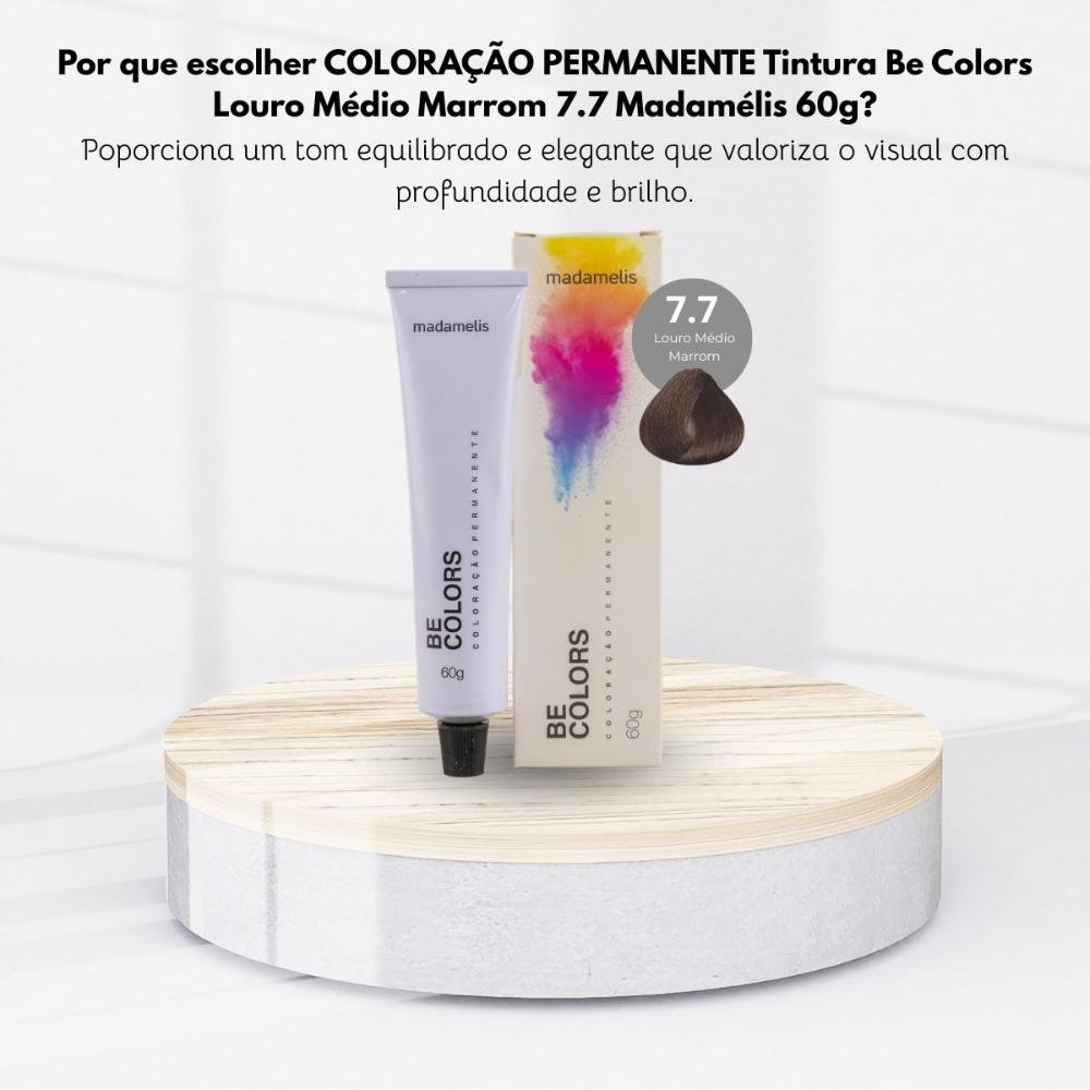 Coloração Madamelis Be Colors Louro Médio Marrom 7.7 60 g Louro Médio Marrom 7.7 5