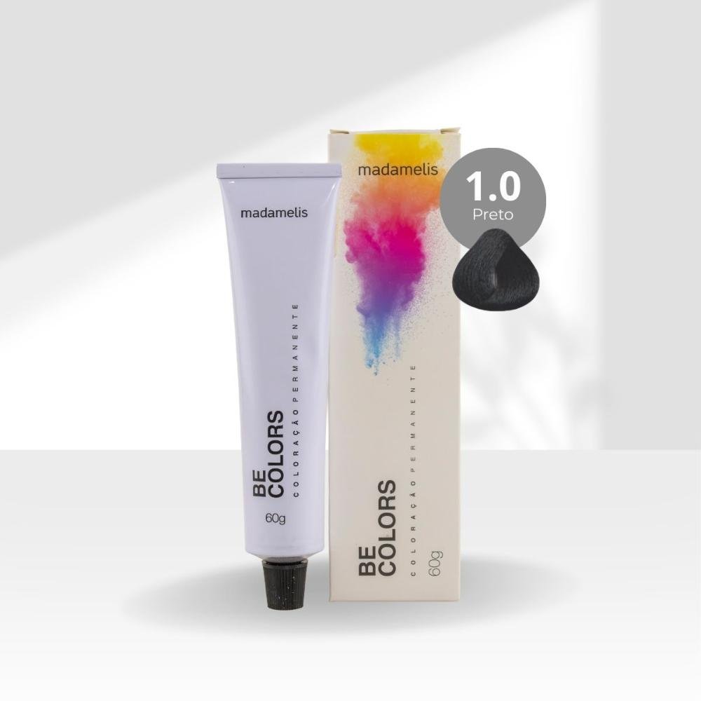 Coloração Madamelis Be Colors Preto 1.0 60 g Preto 1.0 3