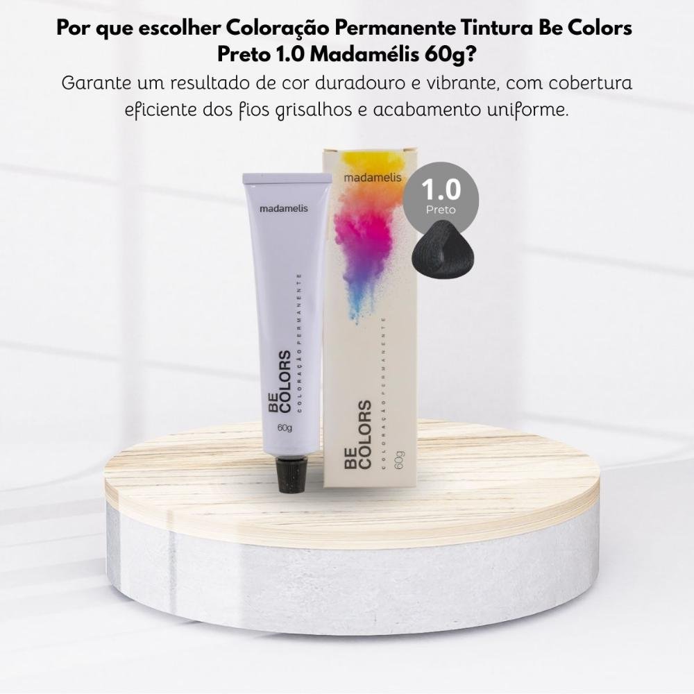 Coloração Madamelis Be Colors Preto 1.0 60 g Preto 1.0 5