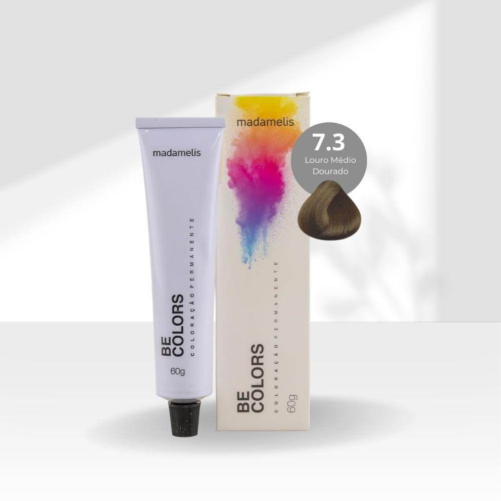 Coloração Madamelis Be Colors Louro Médio Dourado 7.3 60 g Louro Médio Dourado 7.3 3
