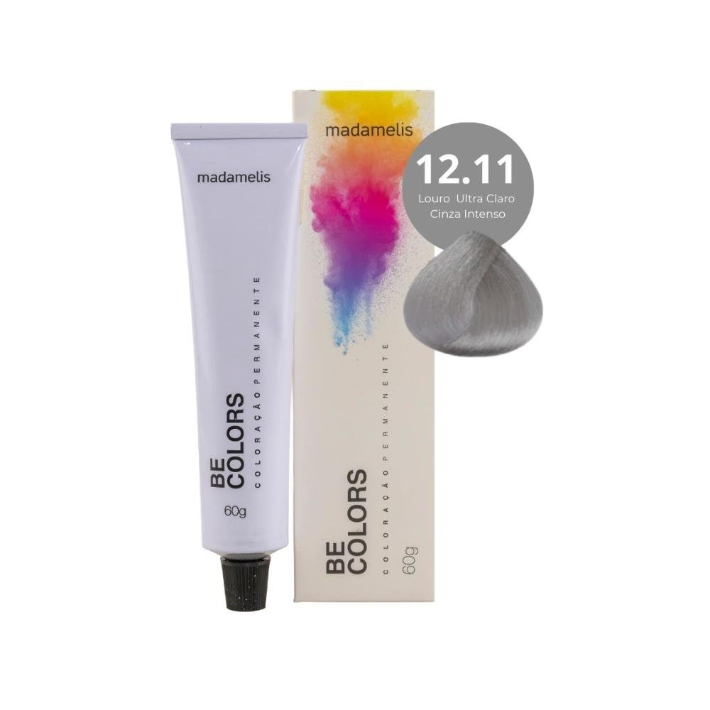 Coloração Madamelis Be Colors Super Clareador Cinza Intenso 12.11 60 g