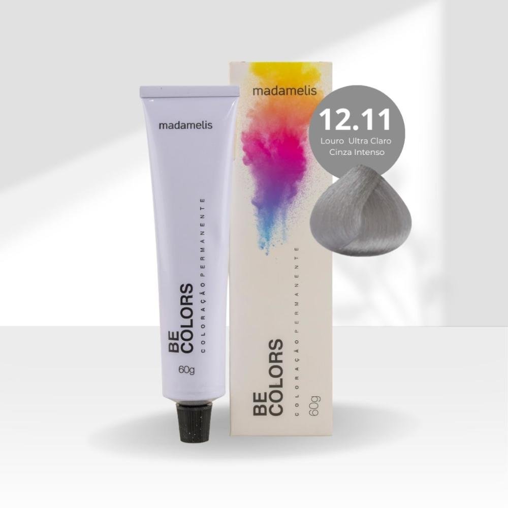 Coloração Madamelis Be Colors Super Clareador Cinza Intenso 12.11 60 g Cinza Intenso 12.11 3