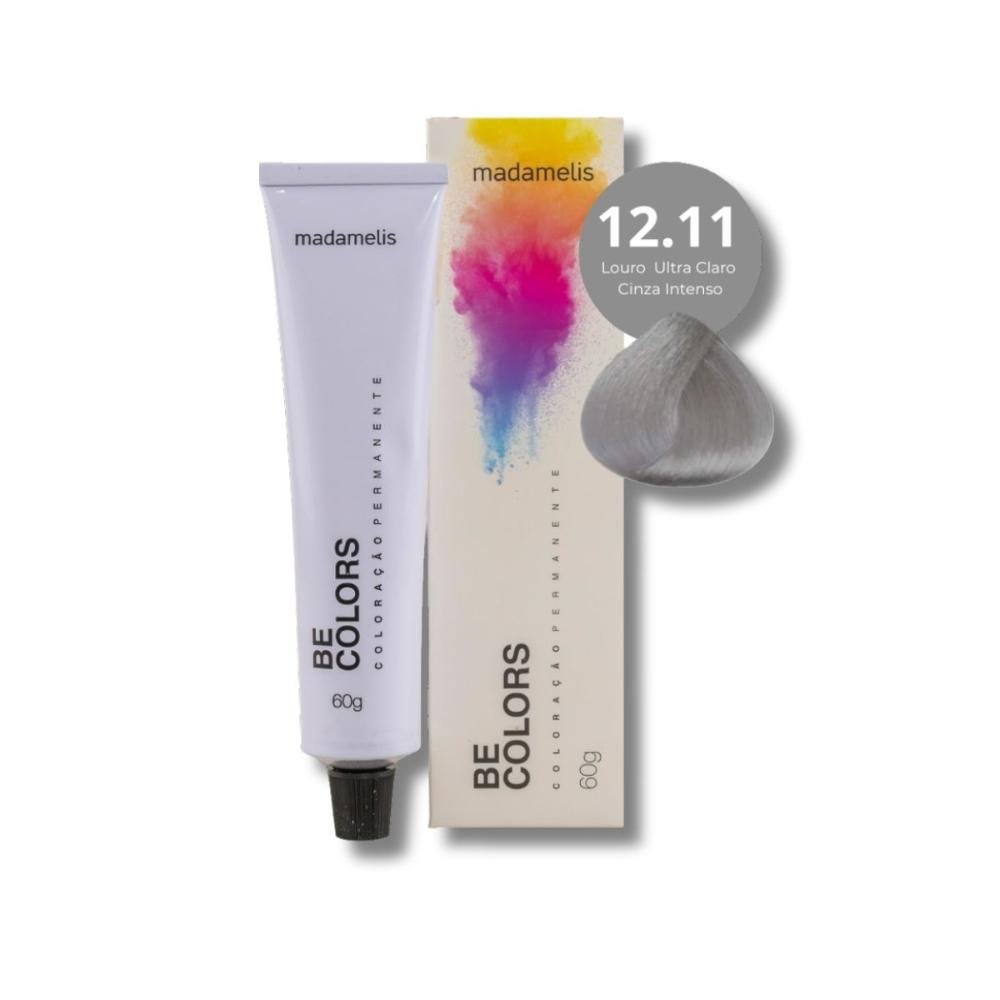 Coloração Madamelis Be Colors Super Clareador Cinza Intenso 12.11 60 g Cinza Intenso 12.11 4