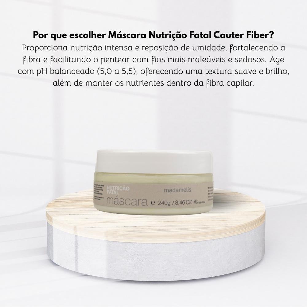 Máscara Madamelis Máscara de Nutrição Fatal Brilho & Anti-Frizz 240 g 240g 5
