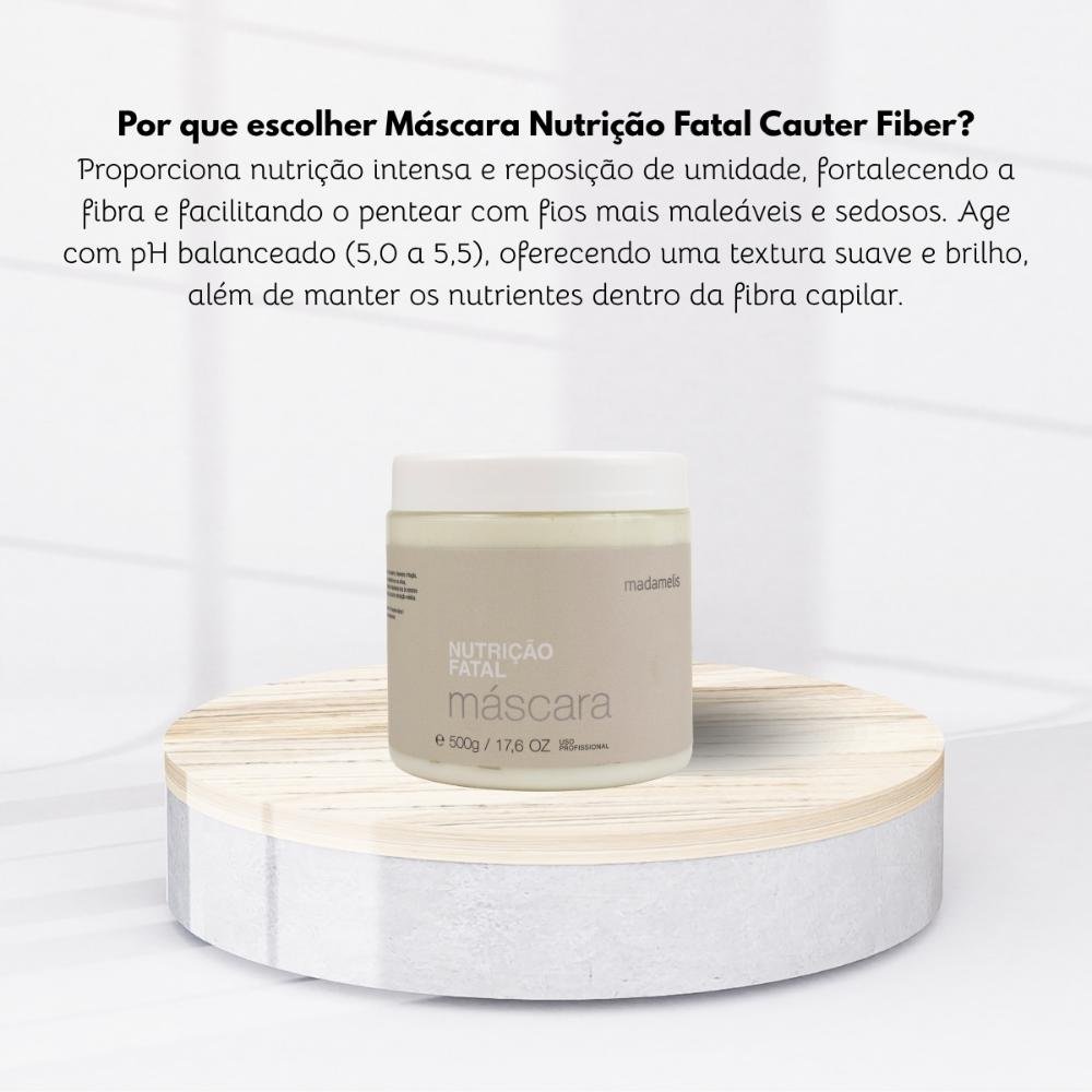 Máscara Madamelis Máscara de Nutrição Fatal Brilho & Anti-Frizz 500 g 500g 5