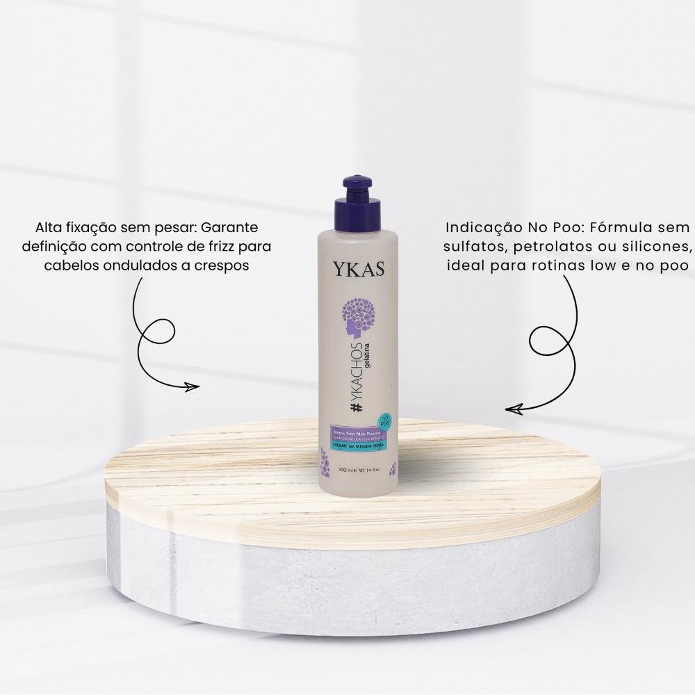 Ykas Ykachos Gelatina Modeladora de Cachos 300 ml para Cabelo Cacheado 300ml 7