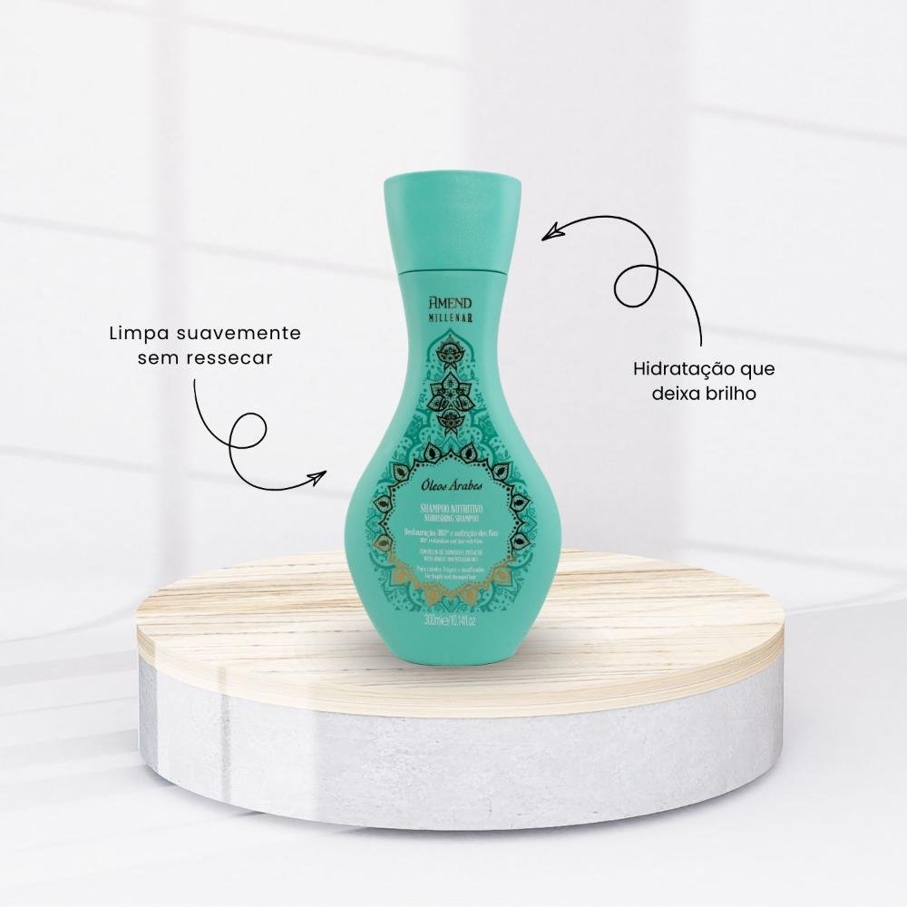 Kit Amend Oleos Arabes Hidratação Shampoo Mascara 300 ml ÚNICO 2