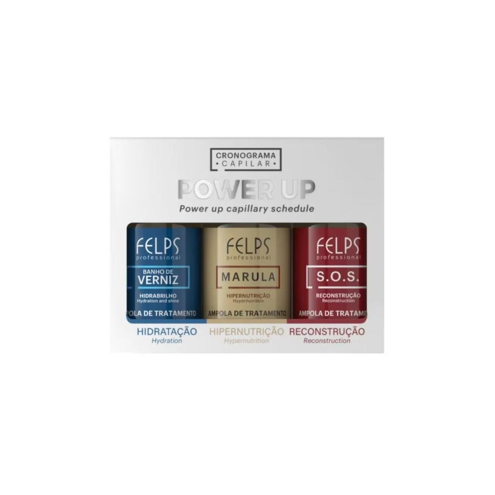 Felps Cronograma Capilar Ampolas Power Up 3x15ml