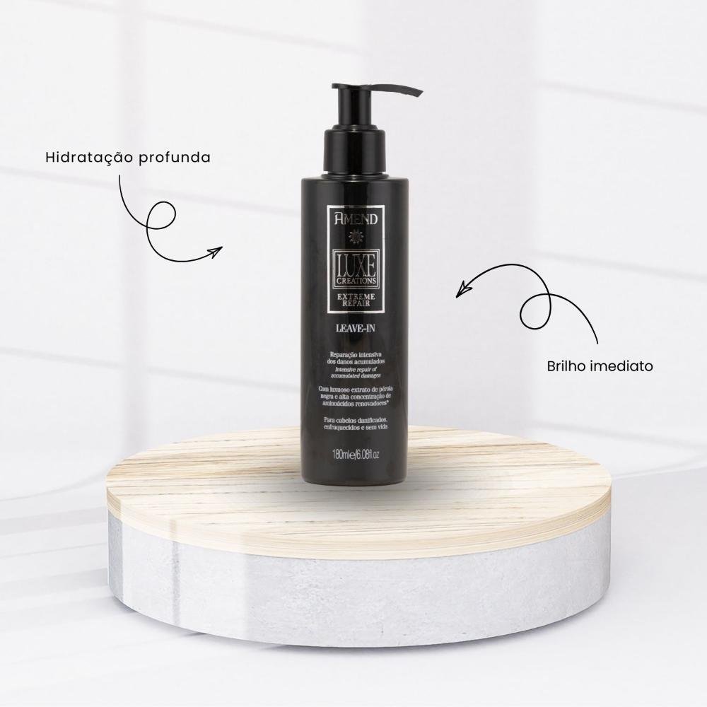 Kit Amend Luxe Creations Shamp Condicionador Mascara Leavein ÚNICO 5