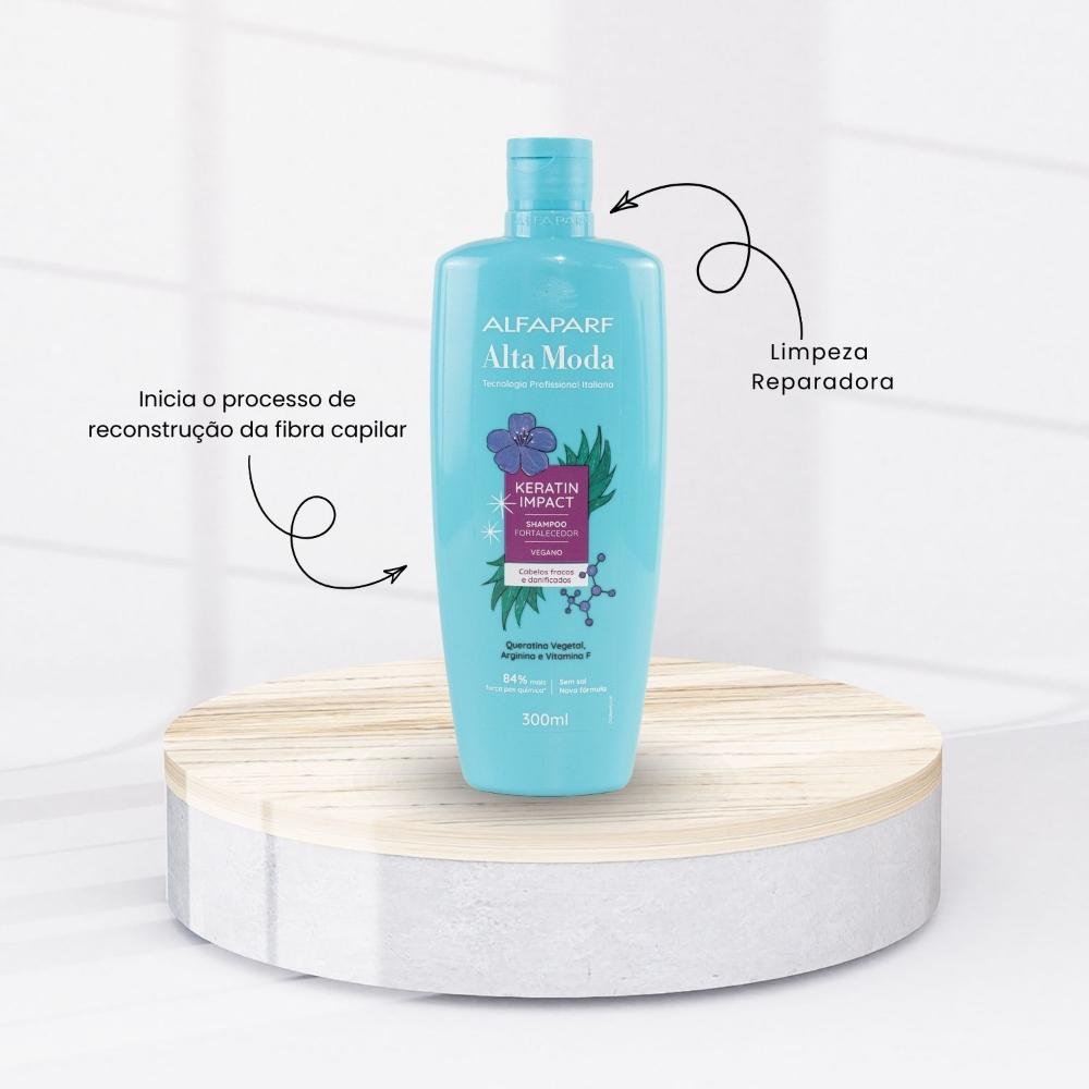 Shampoo Alfaparf Alta Moda Keratin Impact Reconstrução 300ml 300ml 2