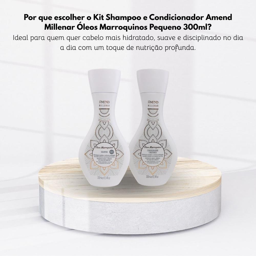 Kit Amend Oleos Marroquinos Shampoo Condicionador 300 ml ÚNICO 6