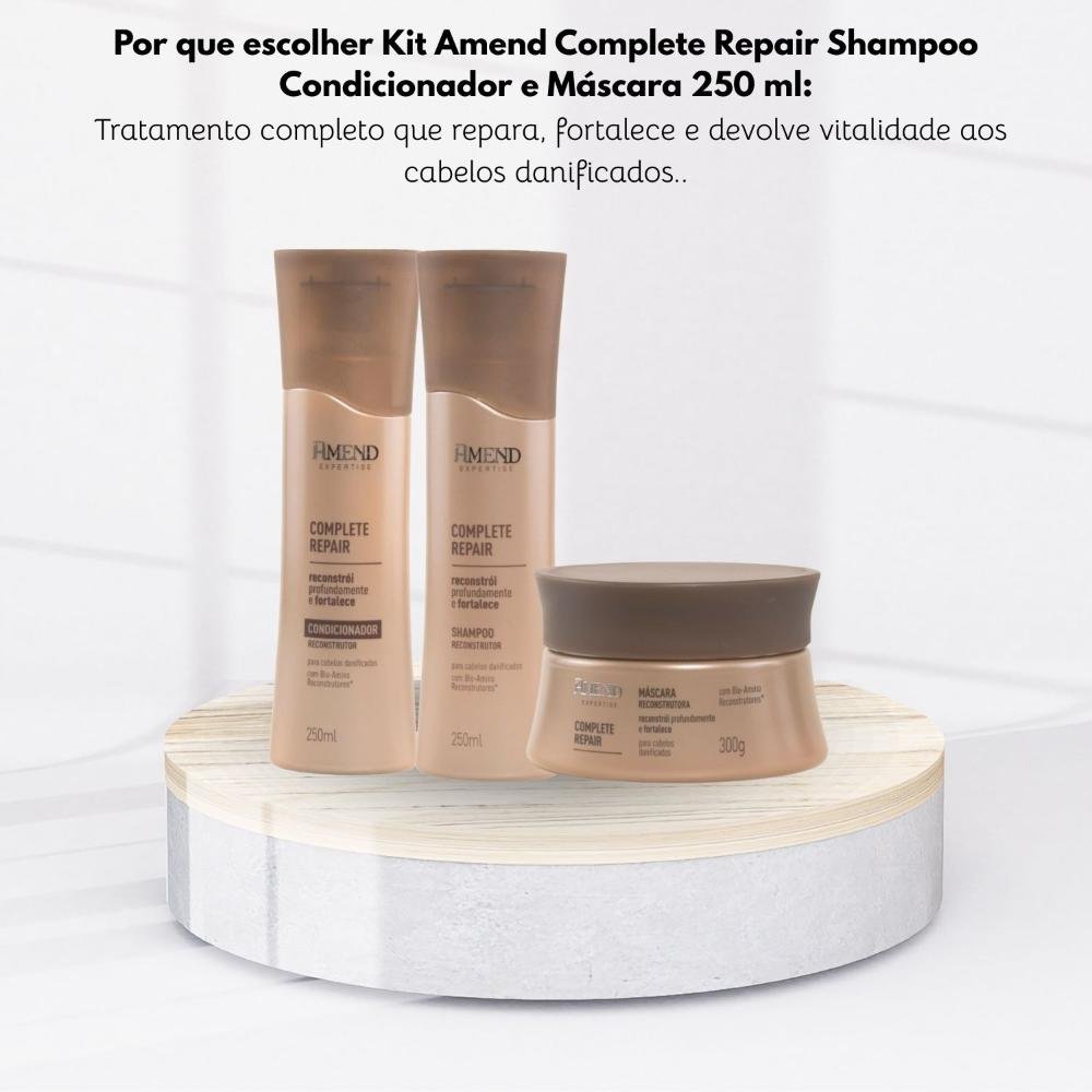 Kit Amend Complete Repair Shampoo Condicionador Mascara ÚNICO 6