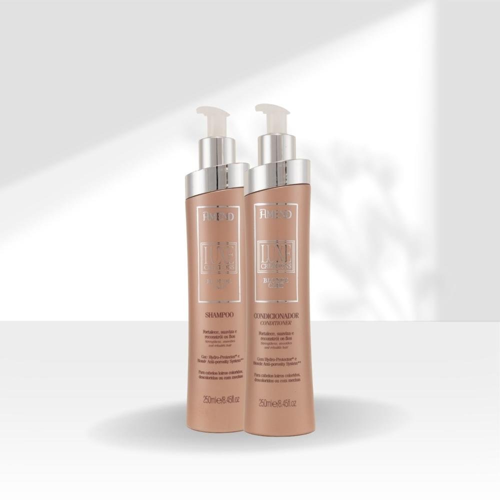 Kit Amend Luxe Creations Blonde Care Shampoo Condicionador ÚNICO 4