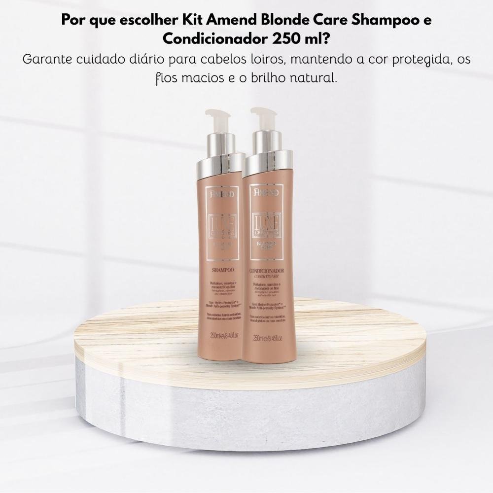 Kit Amend Luxe Creations Blonde Care Shampoo Condicionador ÚNICO 6