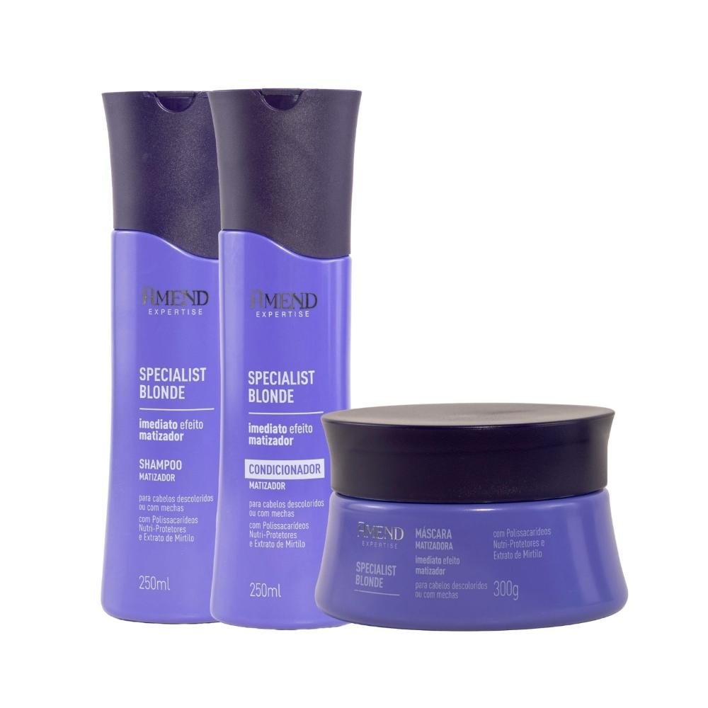 Kit Amend Specialist Blonde Shampoo Condicionador Mascara