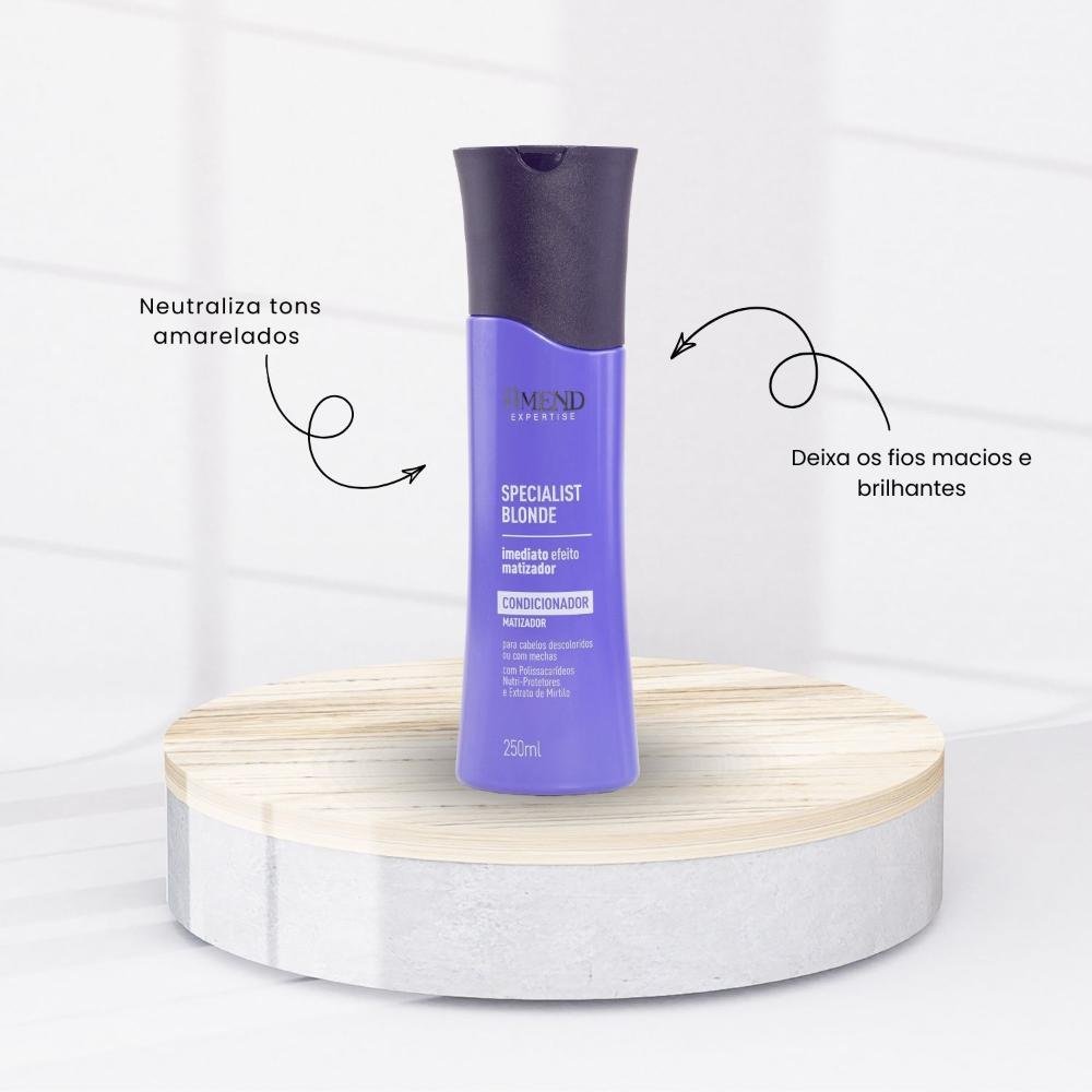 Kit Amend Specialist Blonde Shampoo Condicionador Mascara ÚNICO 3