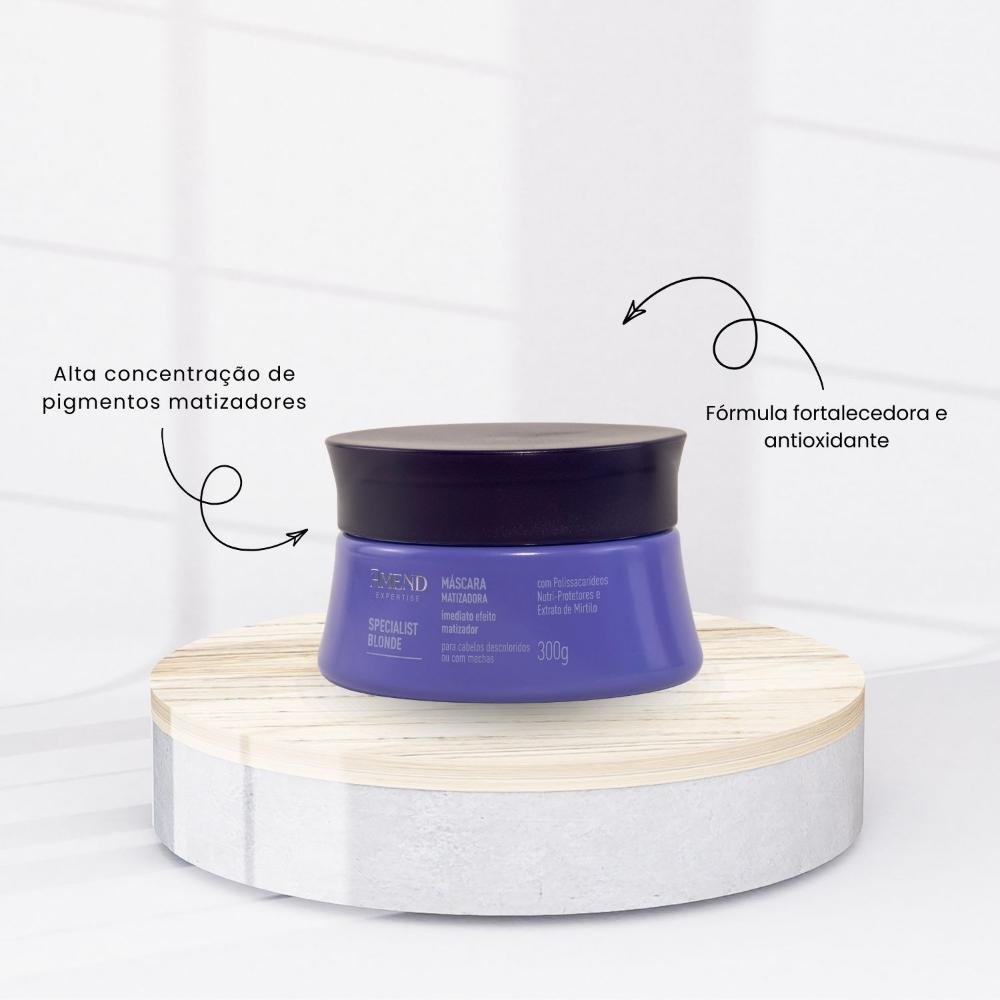 Kit Amend Specialist Blonde Shampoo Condicionador Mascara ÚNICO 4