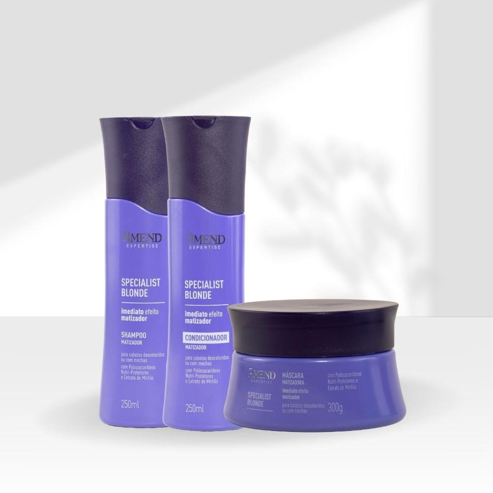 Kit Amend Specialist Blonde Shampoo Condicionador Mascara ÚNICO 5