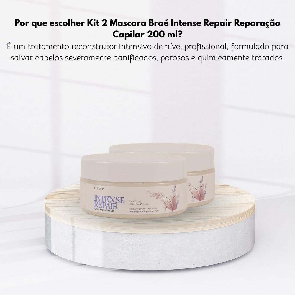 Kit Braé Intense Repair Máscaras Reparação Duo ÚNICO 5