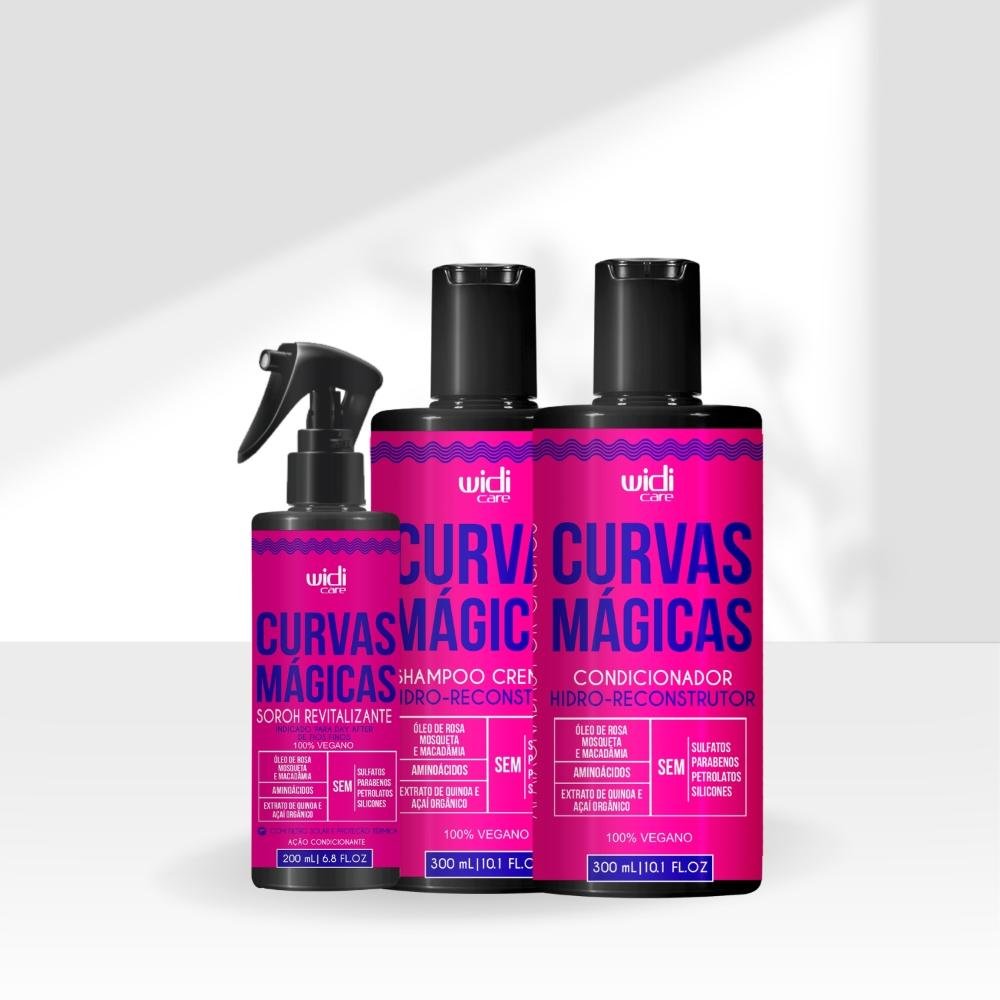 Kit Shampoo Condicionador e Sérum Revitalizante Widi Care Curvas Mágicas ÚNICO 5