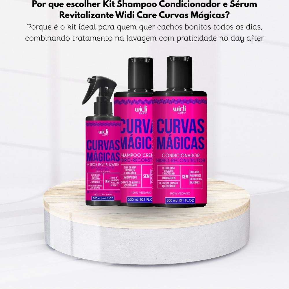 Kit Shampoo Condicionador e Sérum Revitalizante Widi Care Curvas Mágicas ÚNICO 6