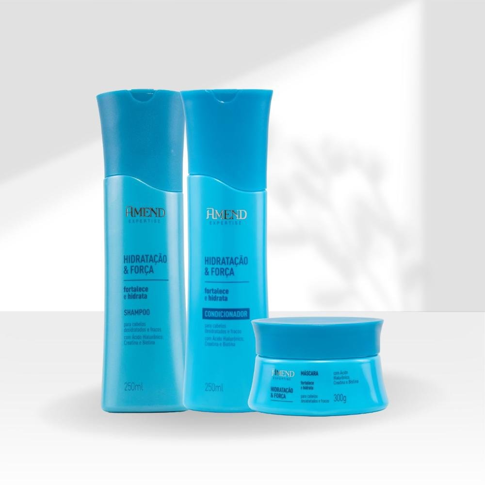 Kit Amend Hidratacao Forca Shampoo Condicionador Mascara ÚNICO 5