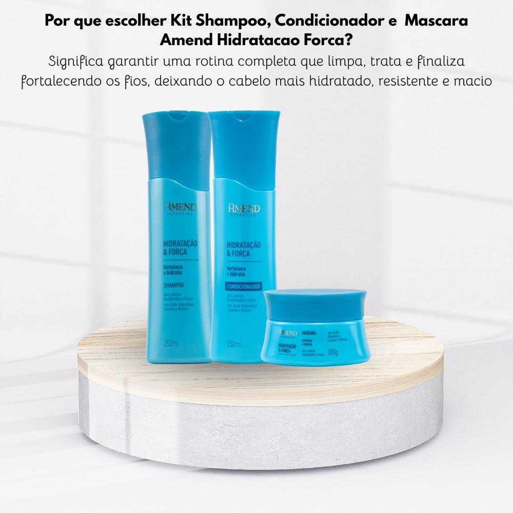 Kit Amend Hidratacao Forca Shampoo Condicionador Mascara ÚNICO 6