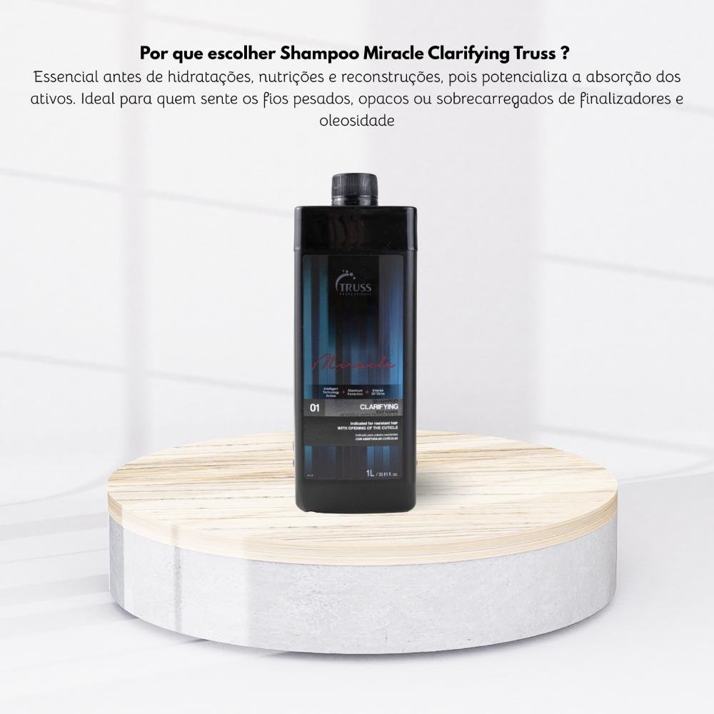 Shampoo Truss Clarifying Deep Cleanse Fios e Cutículas 1 L 1L 5