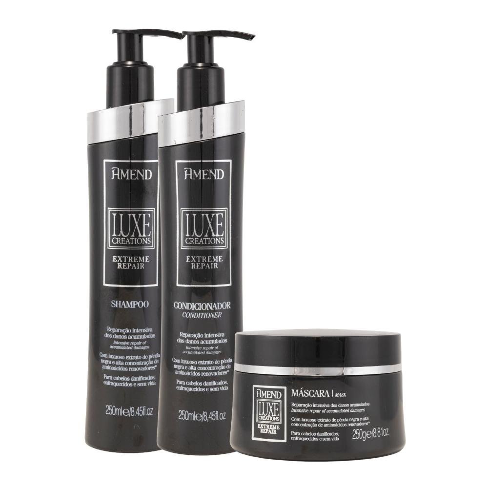 Kit Amend Luxe Creations Shampoo Condicionador Mascara