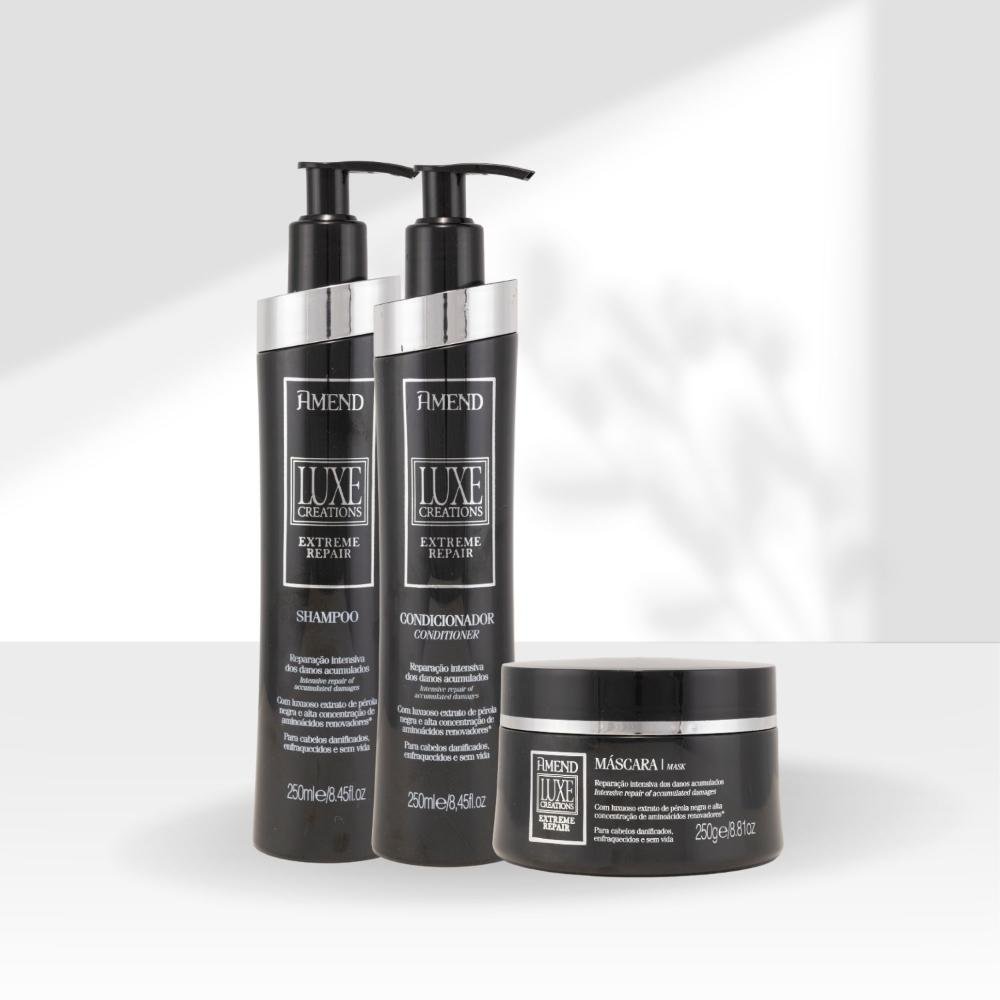 Kit Amend Luxe Creations Shampoo Condicionador Mascara ÚNICO 5