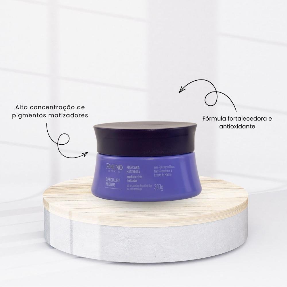 Kit Amend Specialist Blonde Matização Shampoo Mascara ÚNICO 3