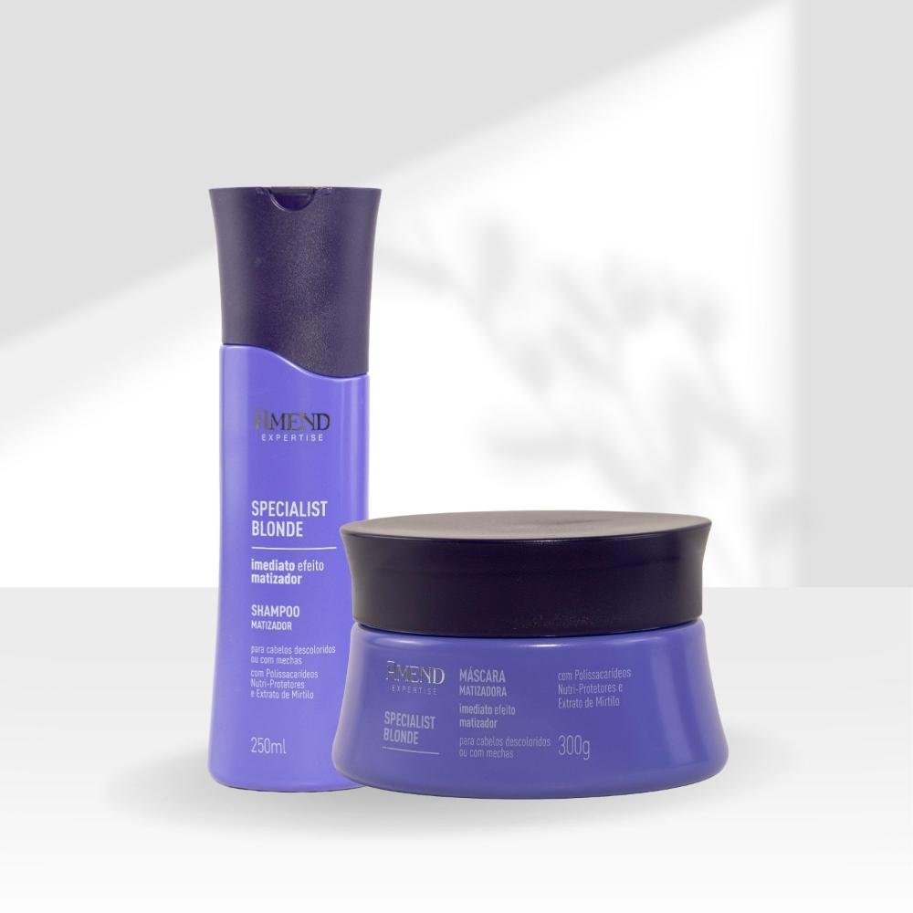 Kit Amend Specialist Blonde Matização Shampoo Mascara ÚNICO 4