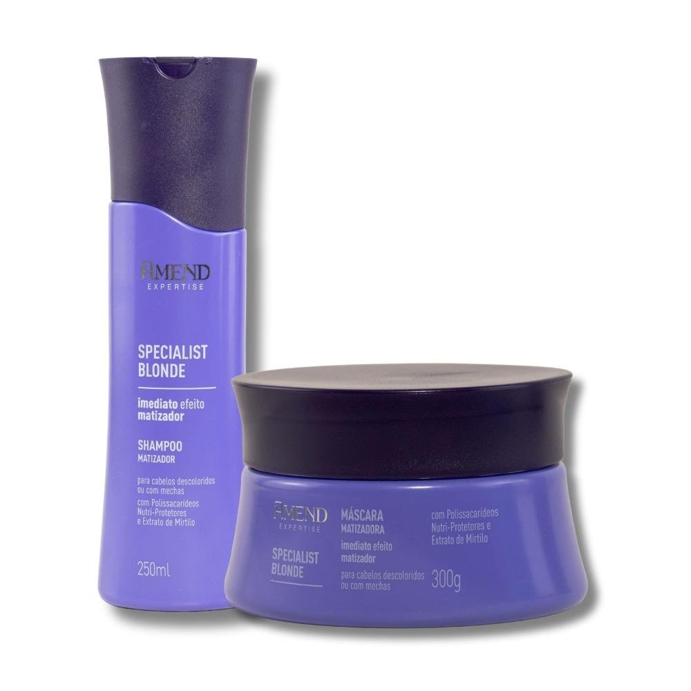 Kit Amend Specialist Blonde Matização Shampoo Mascara ÚNICO 5
