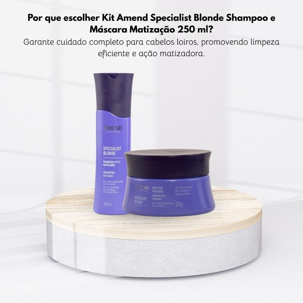 Kit Amend Specialist Blonde Matização Shampoo Mascara ÚNICO 6