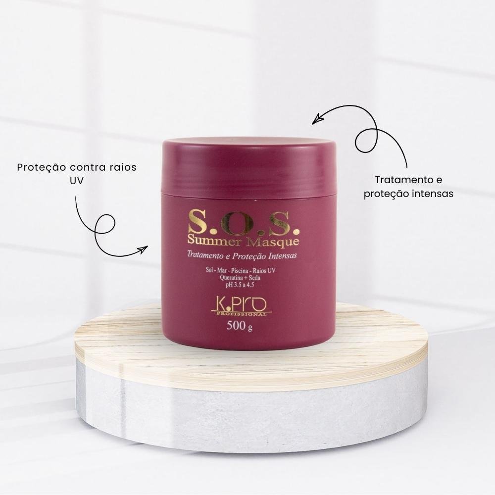 Máscara K Pro S O S Summer Hidratação Pós Sol 500 g 500g 2