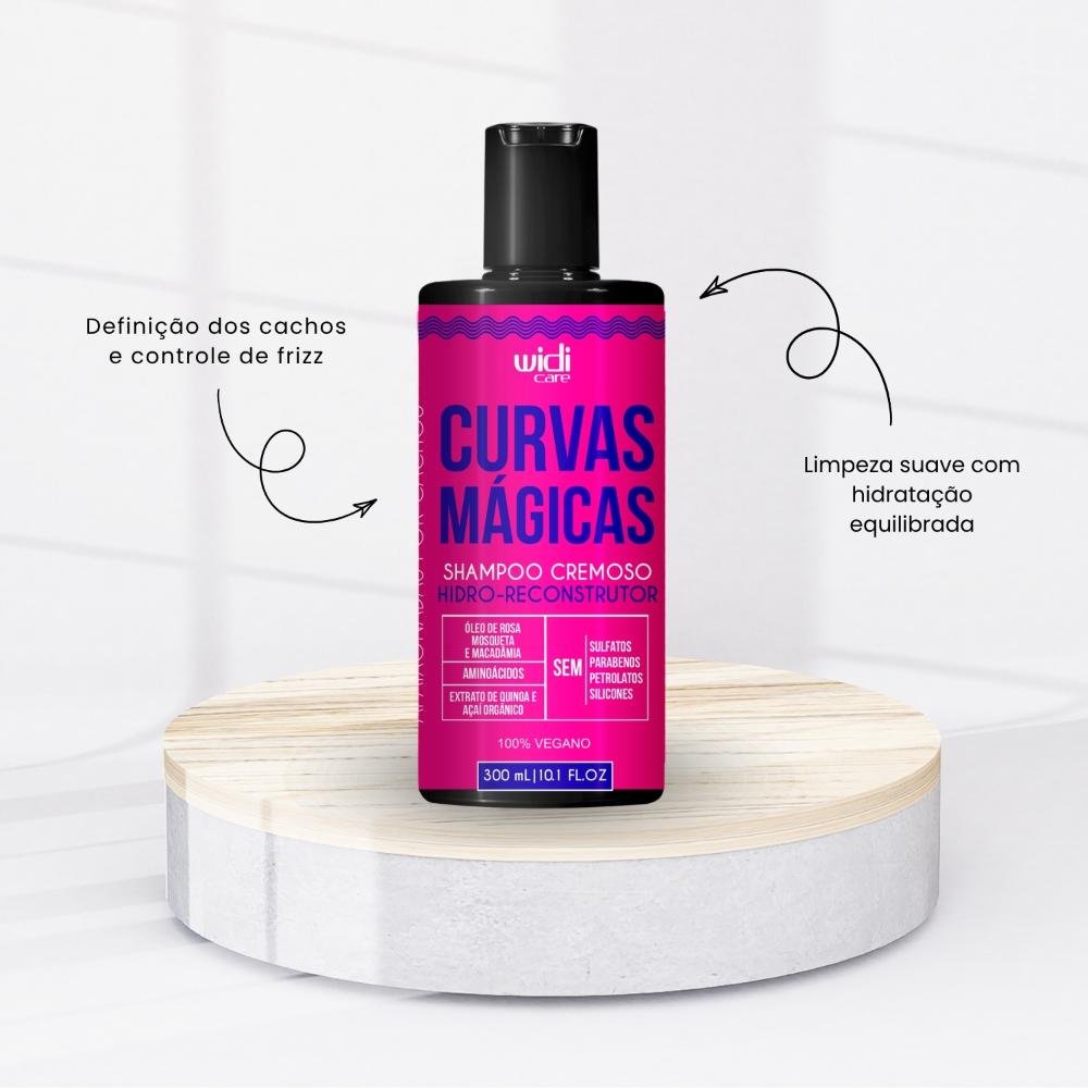 Kit Shampoo Condicionador e Creme para Pentear Widi Care Curvas Mágicas ÚNICO 3