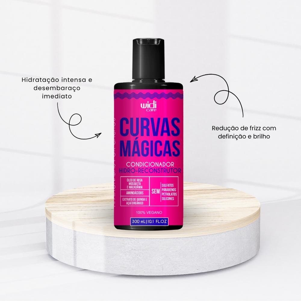 Kit Shampoo Condicionador e Creme para Pentear Widi Care Curvas Mágicas ÚNICO 4